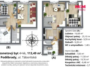 Prodej bytu 4+kk, Poděbrady - Poděbrady III, Táboritská, 113 m2
