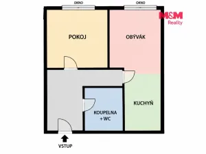 Pronájem bytu 2+kk, Praha - Horní Počernice, Komárovská, 59 m2