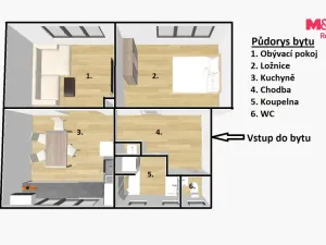 Prodej bytu 2+1, Jetětice, 63 m2