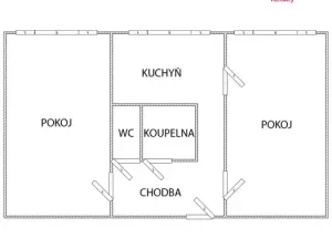 Prodej bytu 2+1, Úpice, Sládkova, 49 m2