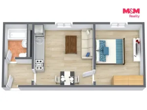 Pronájem bytu 2+kk, Horní Slavkov, Dlouhá, 35 m2