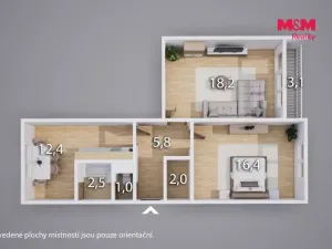 Prodej bytu 2+1, Krupka - Maršov, Jabloňová, 63 m2
