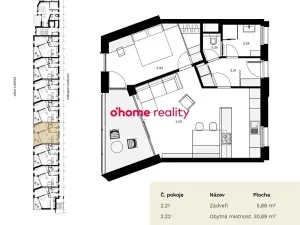 Prodej bytu 2+kk, Prostějov, Okružní, 58 m2