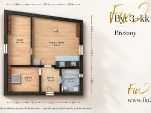 Prodej bytu 3+kk, Břežany II, 62 m2