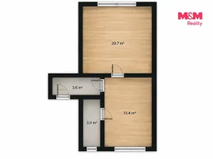 Prodej bytu 1+1, Karlovy Vary, Západní, 41 m2