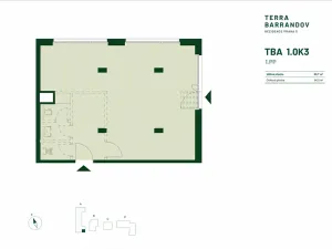 Prodej obchodního prostoru, Praha - Hlubočepy, Silurská, 64 m2