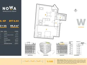 Prodej bytu 2+kk, Praha - Nové Město, Wenzigova, 81 m2