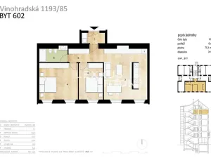Prodej bytu 3+kk, Praha - Vinohrady, Vinohradská, 80 m2