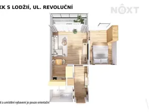 Pronájem bytu 2+kk, Šumperk, Revoluční, 37 m2