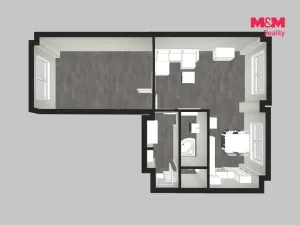 Prodej bytu 2+kk, Kralupy nad Vltavou - Lobeček, nám. Mládežníků, 52 m2
