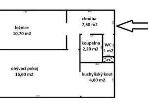 Pronájem bytu 2+kk, Praha - Stodůlky, Lýskova, 44 m2