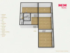 Prodej bytu 3+1, Dalovice - Všeborovice, Dolní, 76 m2