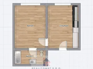 Pronájem bytu 2+kk, Praha - Libeň, Braunerova, 50 m2