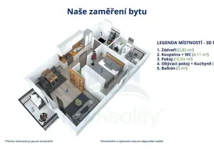 Pronájem bytu 2+kk, Polná, Pojmannova, 40 m2