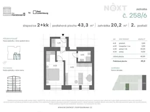 Prodej bytu 2+kk, Praha - Vysočany, Pod pekárnami, 43 m2