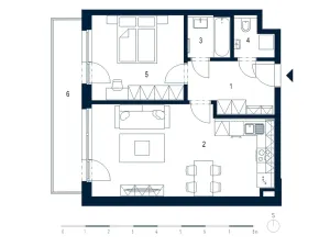 Pronájem bytu 2+kk, Praha - Vysočany, Hindlova, 56 m2