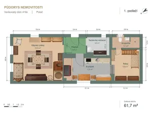 Prodej rodinného domu, Poteč, 78 m2