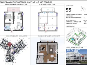 Prodej bytu 2+kk, Qerret, Albánie, 60 m2