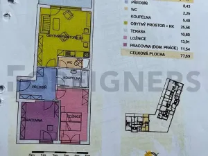 Pronájem bytu 3+kk, Olomouc, Horní lán, 67 m2