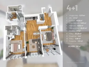 Prodej bytu 4+1, Praha - Dejvice, Zelená, 125 m2