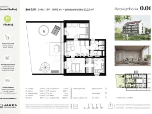 Prodej bytu 3+kk, Předboj, Ke Tvrzi, 77 m2
