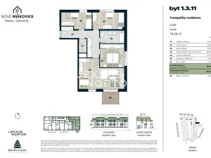 Prodej bytu 4+kk, Praha - Miškovice, Polabská, 79 m2
