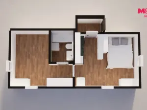 Pronájem bytu 2+kk, Jablonec nad Nisou - Mšeno nad Nisou, U Přehrady, 33 m2