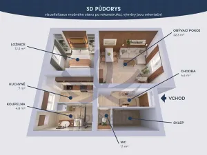 Prodej bytu 2+1, Josefův Důl, 57 m2