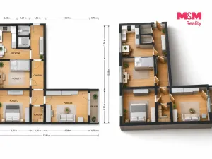 Prodej bytu 3+1, Orlová - Lutyně, Masarykova třída, 78 m2