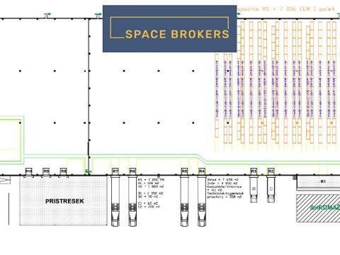 Pronájem skladu, Liberec, Kaplanova, 7698 m2