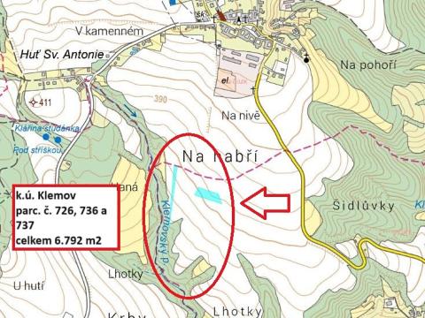 Prodej pole, Doubravice nad Svitavou, Klemov, 6792 m2