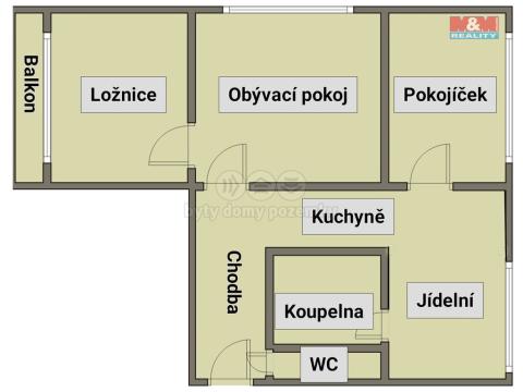 Prodej bytu 3+1, České Budějovice - České Budějovice 5, Hlinecká, 68 m2