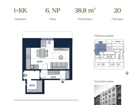 Prodej bytu 1+kk, Praha - Žižkov, Žerotínova, 39 m2