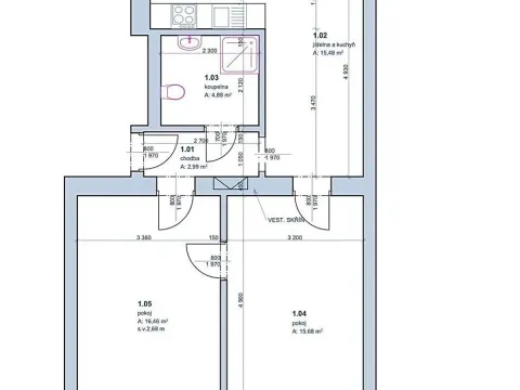 Prodej bytu 2+1, Mikulov, Valtická, 58 m2