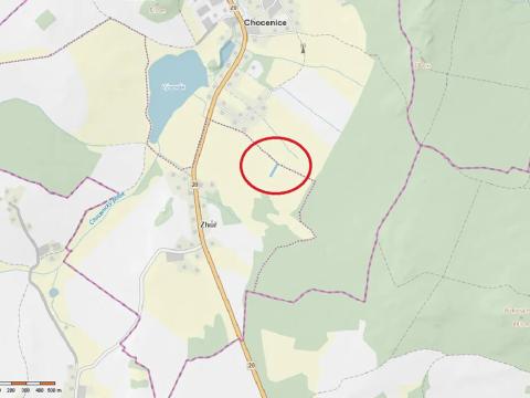 Prodej louky, Chocenice, 1393 m2