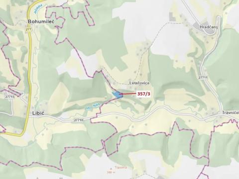 Dražba lesa, Český Dub, 7578 m2
