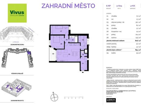 Prodej bytu 4+kk, Praha - Záběhlice, Želivecká, 89 m2