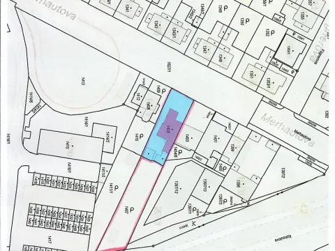 Prodej pozemku pro bydlení, Brno, Merhautova, 1213 m2