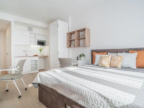 Pronájem bytu 1+kk, Praha - Vysočany, Lisabonská, 24 m2