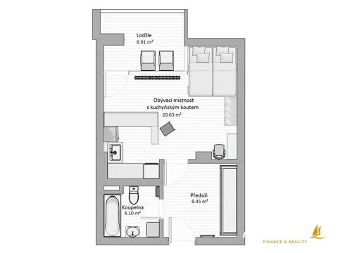 Pronájem bytu 1+kk, Plzeň, Mutěnická, 40 m2