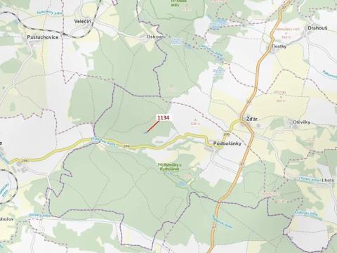 Dražba lesa, Jesenice, 1636 m2