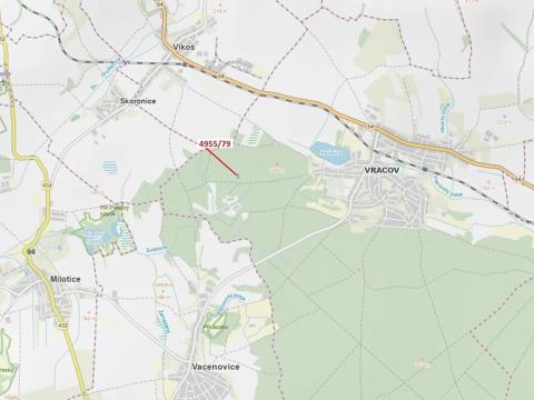 Dražba lesa, Vracov, 1662 m2