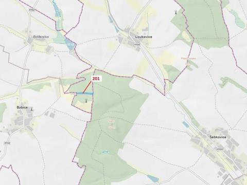 Dražba lesa, Loukovice, 7796 m2