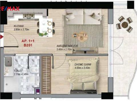 Prodej bytu 2+kk, Qerret, Kavaja, Albánie, 35 m2