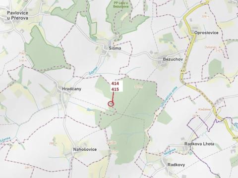 Dražba lesa, Hradčany-Kobeřice, 975 m2