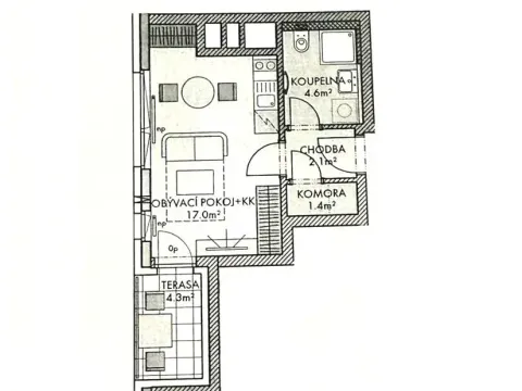 Prodej bytu 1+kk, Praha - Ruzyně, Stočesova, 30 m2