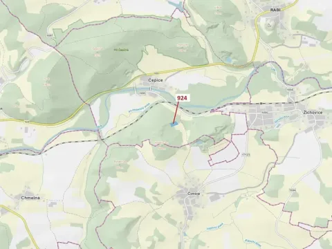 Dražba lesa, Rabí, 6042 m2