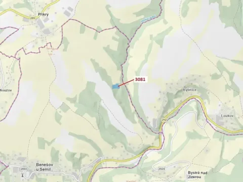 Dražba lesa, Benešov u Semil, 6213 m2