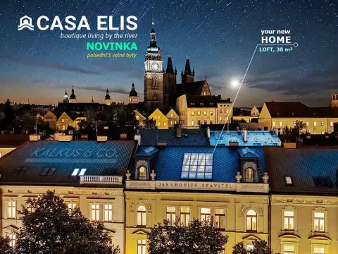 Pronájem atypického bytu, Hradec Králové, Eliščino nábřeží, 38 m2