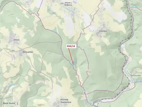Dražba lesa, Jílové u Držkova, 5751 m2